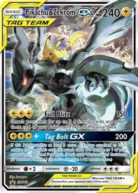 Pikachu e Zekrom GX