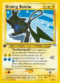 Shining Raichu - Neo Destiny