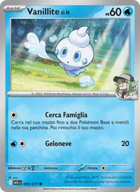 Carta Vanillite di N illustrata da yuu