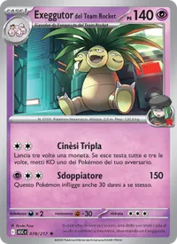 Carta Exeggutor del Team Rocket (Ascesa Eroica)