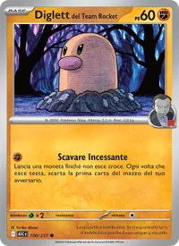 Carta Diglett del Team Rocket (Ascesa Eroica)