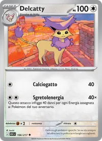 Carta Delcatty illustrata da buchi