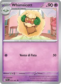 Carta Whimsicott illustrata da KYUPIYAMA