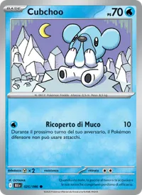 Carta Cubchoo illustrata da OOYAMA